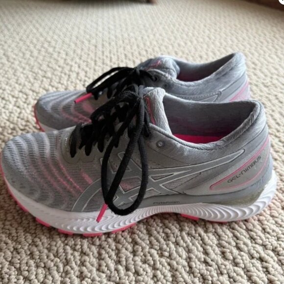 ASICS GEL-NIMBUS 22 LITE SHOW SHEET ROCK HOT PINK WHITE RUNNING SHOES 6.5 Medium - Picture 11 of 12